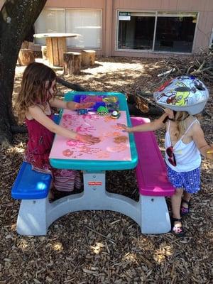 outdoor area where we sometimes do craft time