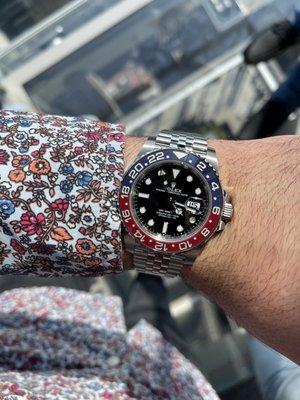 Rolex GMT Master II also known as the "Pepsi"