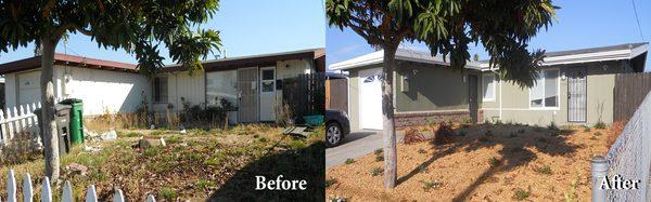 A single family home what needed replacement of doors, windows, garage door, and exterior painting.