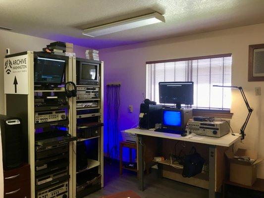 Two A/V workstations