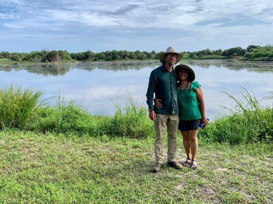 Chris and Soco enjoying the Jungle Trail in Pelican Island National Wildlife Refuge