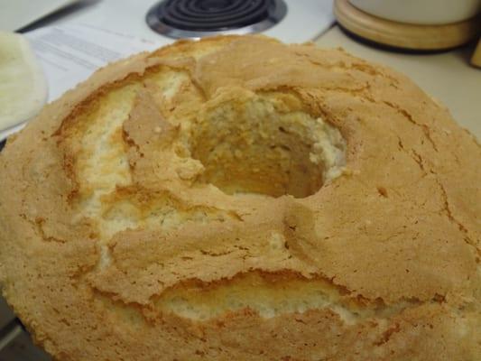 Light and fluffy Angel Food Cake.....perfect with fresh strawberries and whipped cream