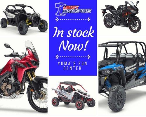 Let us find the ride of your dreams. At Liberty Motorsports we carry Honda,Polaris, Yamaha, and Canam! There is something for everyone!!