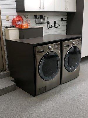 Elevate the look of your garage with our custom laundry enclosures