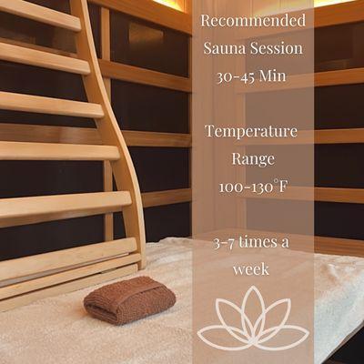 Private Infrared Sauna sessions!