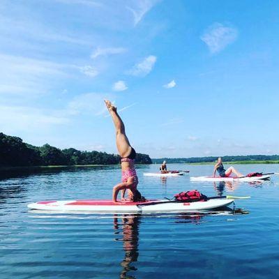 Paddleboard yoga class!