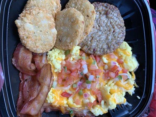 Custom ordered breakfast At the kiosks!