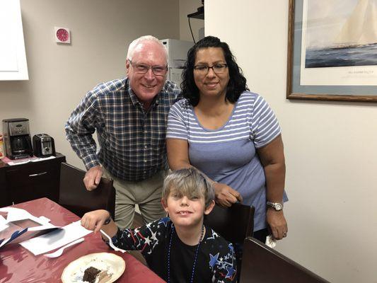 Ken and Teresa with Ryan on his last appointment before our move!