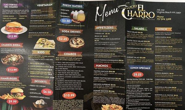 Take out menu - (front)