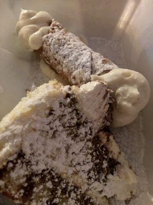 Dessert to go! Tiramisu and cannoli