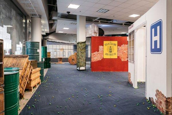 Post-battle calm in the arena - where every foam dart tells a story of tactics, fun, and adventure