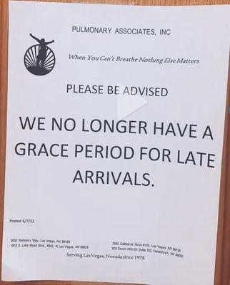 No grace period for the arrivals.