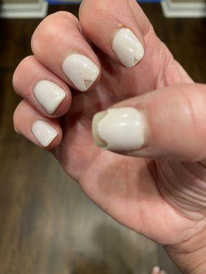 The worst manicure I've ever had in my life!