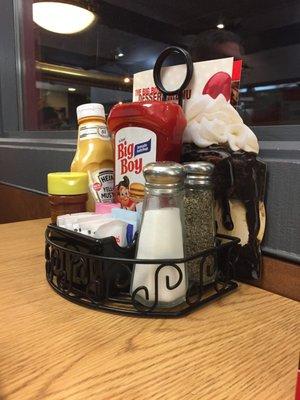 Quintessential Big Boy condiments. There is something to be said about tradition comfort.