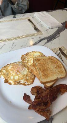 2 Eggs, with Meat and Toast