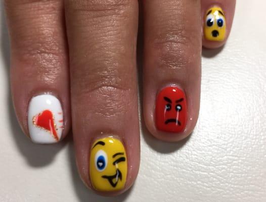 Emoji Nail design by Kevin V.