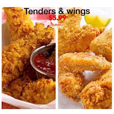 Tender and chicken wings