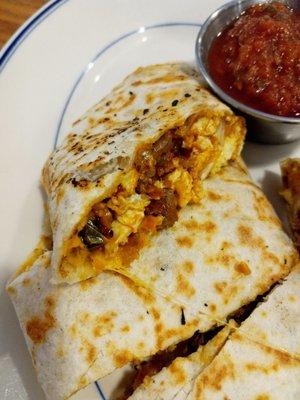 Carne asada breakfast quesadilla