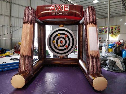 Biggest axe throwing game with Velcro axes