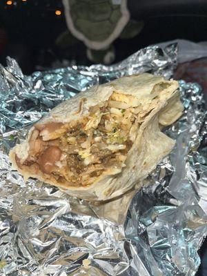 carne asada burrito $9 . Pic doesn't do justice