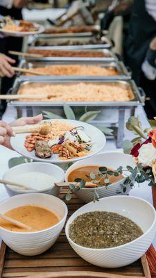 Wedding taco bar Buffet