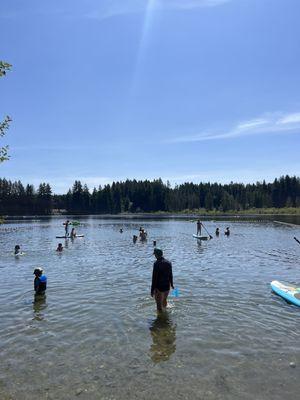 Swimming area at the lake