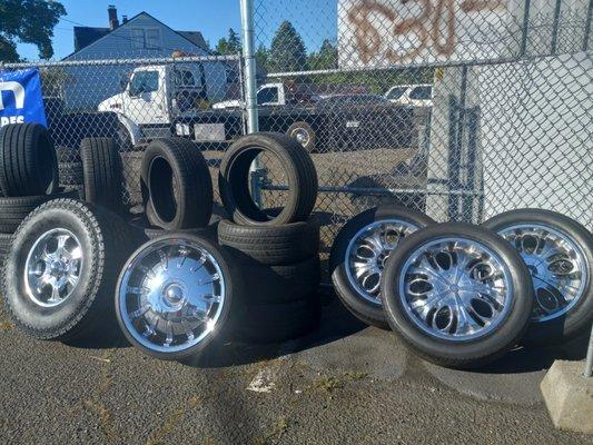 Tires and wheels