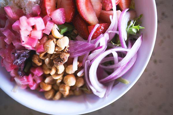 Spring 2023 Strawberry Rhubarb Salad