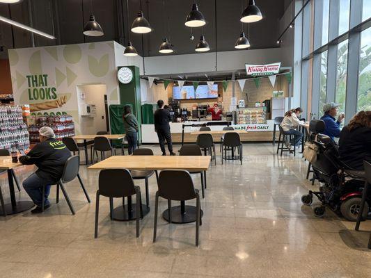 business front - located inside amazon fresh, no drive thru, not baked on site