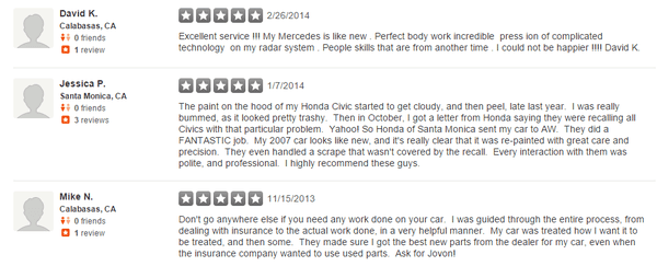 reviews which is not suggested by yelp reviewing this business and all these comments came up which i don't think anyone ever seen them