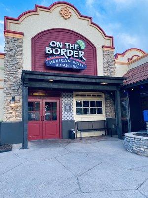 The main entrance of the restaurant