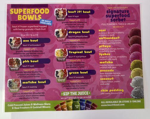 bowl menu