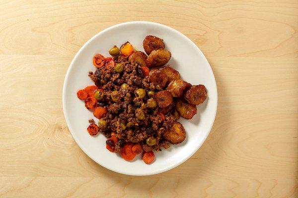 Beef Picadillo Cubano with Plantains