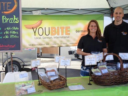 Carina and David at the Farmers Market