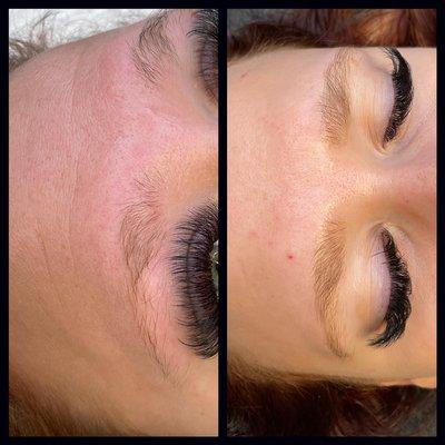 brow tint before & after