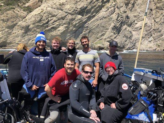 Our dive team. I made some friends and got some dive buddies.