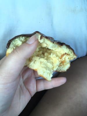 No cream inside my Boston cream donut