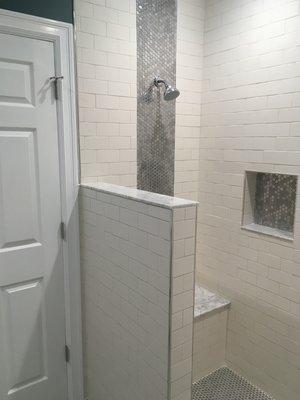 Opposite side view of shower