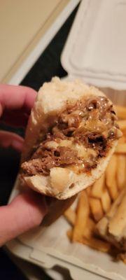 Cheesesteak with fried onions