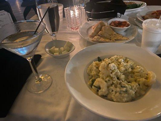 Risotto and the pear martini