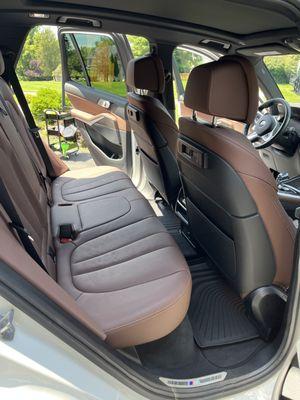 Clean leather interior of a BMW X5