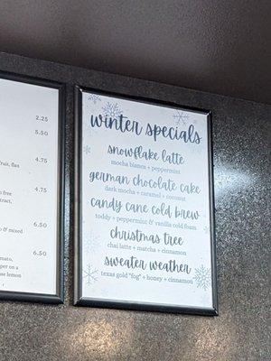 Winter Menu!