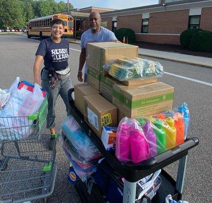 Hope For Learning's school supply donation to one of their schools