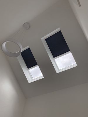 Automated shades for windows, skylights and doors - custom fabrics and wireless operation