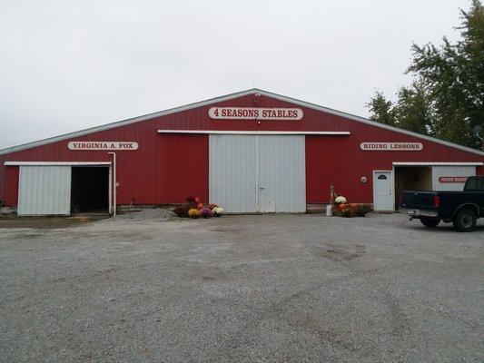 Fall is perfect riding weather! We have an enclosed arena.