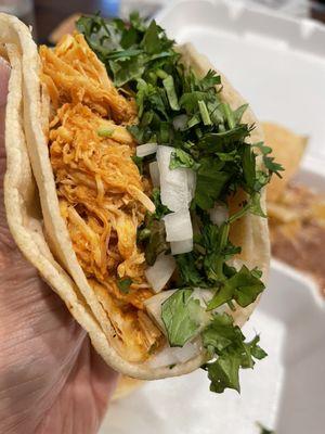 Chicken soft taco