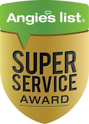 Angies List Super Service Award Winner for 12 years straight!