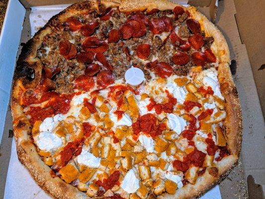 Half n Half: Chicken Parm, Pepperoni Sausage