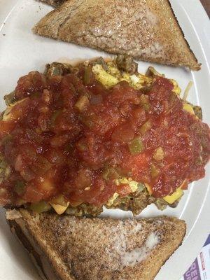 Salsa omelette