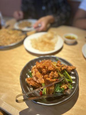 Spicy pork small plate